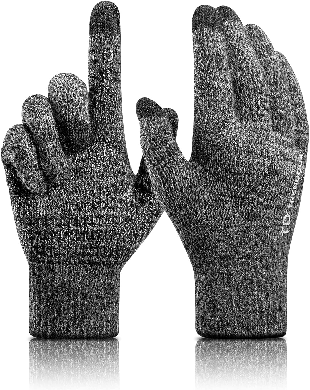 Winter Gloves for Men Women, Cold Weather Warm Touchscreen Glove Unisex, Non-Slip, Elastic Cuff, Knit Stretchy